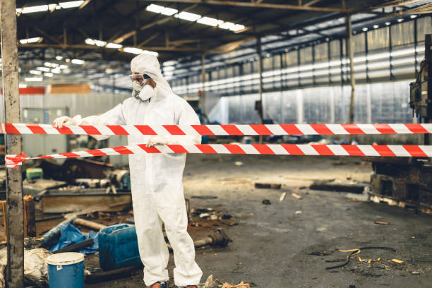 Professional Biohazard Cleanup technician working in Cape Canaveral, FL